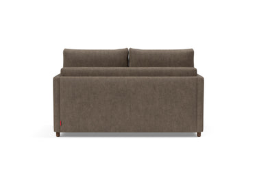 Neah 140 sovesofa med slim armlæn i 411 Esina Cedar Brown, set bagfra