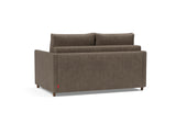 Neah 140 sovesofa med slim armlæn i 411 Esina Cedar Brown, set skråt bagfra
