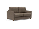 Neah 140 sovesofa med slim armlæn i 411 Esina Cedar Brown, set skråt forfra