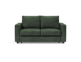 Neah 140 sovesofa med standard armlæn i 281 Avella Pine Green, set forfra