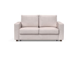 Neah 140 sovesofa med standard armlæn i 300 Weda Sand, set forfra