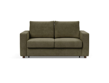 Neah 140 sovesofa med standard armlæn i 316 Cordufine Pine Green, set forfra