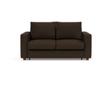 Neah 140 sovesofa med standard armlæn i 358 Taura Chocco, set forfra