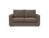 Neah 140 sovesofa med standard armlæn i 411 Esina Cedar Brown, set forfra