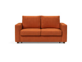 Neah 140 sovesofa med standard armlæn i 412 Esina Rust Orange, set forfra