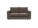 Neah 140 sovesofa med standard armlæn i 530 Bouclé Taupe, set forfra