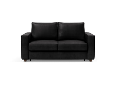 Neah 140 sovesofa med standard armlæn i 550 Faunal Black, set forfra