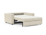 Neah 140 sovesofa med standard armlæn i 357 Taura Off White, slået ud til seng