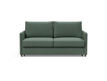 Neah 160 sovesofa med slim armlæn i 518 Elegance Green, set forfra