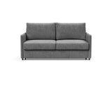 Neah 160 sovesofa med slim armlæn i 563 Twist Charcoal, set forfra