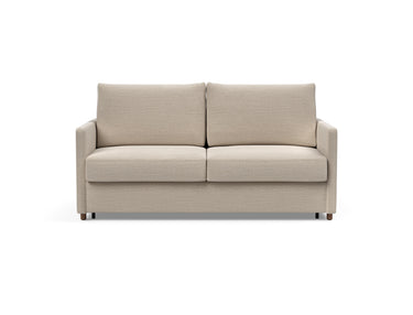 Neah 160 sovesofa med slim armlæn i 612 Blida Sand Grey, set forfra