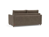 Neah 160 sovesofa med slim armlæn i 411 Esina Cedar Brown, set skråt bagfra