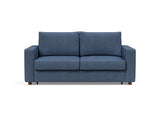 Neah 160 sovesofa med standard armlæn i 302 Weda Blue, set forfra