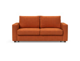 Neah 160 sovesofa med standard armlæn i 412 Esina Rust Orange, set forfra