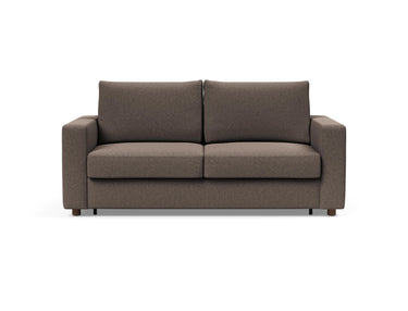 Neah 160 sovesofa med standard armlæn i 530 Bouclé Taupe, set forfra