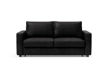 Neah 160 sovesofa med standard armlæn i 550 Faunal Black, set forfra