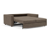 Neah 160 sovesofa med standard armlæn i 411 Esina Cedar Brown, slået ud til seng
