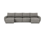 Norum sovesofa U-form med Curve armlæn i 282 Avella Warm Grey, set forfra