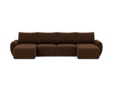 Norum sovesofa U-form med Curve armlæn i 359 Taura Cappucino, set forfra