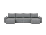 Norum sovesofa U-form med Chunky armlæn i 320 Corocco Shadow Grey, set forfra