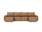 Norum sovesofa U-form med Chunky armlæn i 551 Faunal Brown, set forfra
