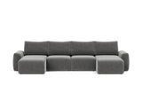 Norum sovesofa U-form med Chunky armlæn i 563 Twist Charcoal, set forfra