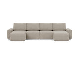 Norum sovesofa U-form med Chunky armlæn i 579 Kenya Gravel, set forfra