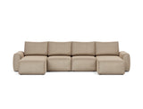Norum sovesofa U-form med Chunky armlæn i 587 Phobos Mocha, set forfra
