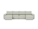 Norum sovesofa U-form med Chunky armlæn i 888 Mozart Slate Brown, set forfra
