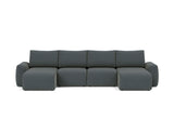 Norum sovesofa U-form med Chunky armlæn i 894 Mozart Grey Bronze, set forfra