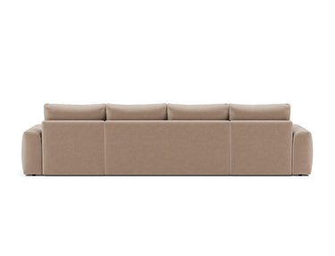 Norum sovesofa U-form med Chunky armlæn i 417 Esina Mocha, set bagfra