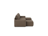 Norum sovesofa U-form med Chunky armlæn i 411 Esina Cedar Brown, set fra siden