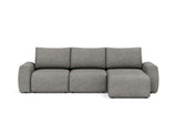 Norum sovesofa med chaiselong og Chunky armlæn i 282 Avella Warm Grey, set forfra