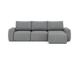 Norum sovesofa med chaiselong og Chunky armlæn i 320 Corocco Shadow Grey, set forfra