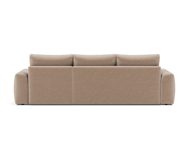 Norum sovesofa med chaiselong og Chunky armlæn i 417 Esina Mocha, set bagfra