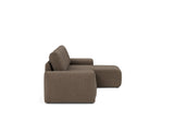 Norum sovesofa med chaiselong og Chunky armlæn i 411 Esina Cedar Brown, set fra siden