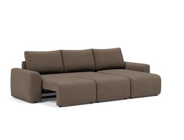 Norum sovesofa med chaiselong og Chunky armlæn i 411 Esina Cedar Brown, som lounger