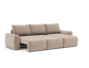 Norum sovesofa med chaiselong og Chunky armlæn i 417 Esina Mocha, som lounger