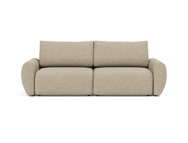 Norum sovesofa med Curve armlæn i 356 Taura Sand, set forfra