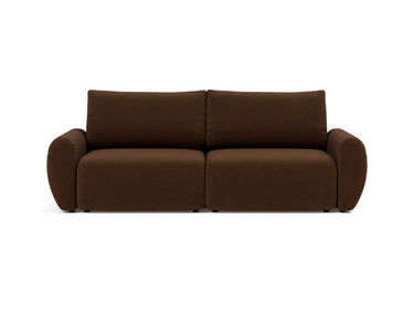 Norum sovesofa med Curve armlæn i 359 Taura Cappucino, set forfra
