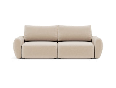 Norum sovesofa med Curve armlæn i 410 Esina Almond, set forfra