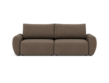 Norum sovesofa med Curve armlæn i 411 Esina Cedar Brown, set forfra