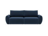 Norum sovesofa med Curve armlæn i 414 Esina Indigo Blue, set forfra