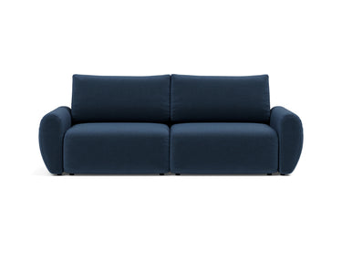 Norum sovesofa med Curve armlæn i 414 Esina Indigo Blue, set forfra