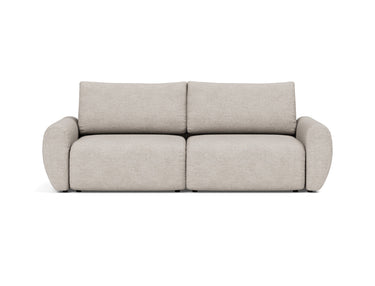 Norum sovesofa med Curve armlæn i 471 Yuveno Sand, set forfra