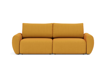 Norum sovesofa med Curve armlæn i 507 Elegance Burned Curry, set forfra