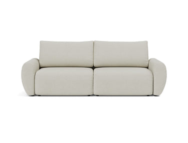 Norum sovesofa med Curve armlæn i 527 Mixed Dance Natural, set forfra