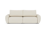 Norum sovesofa med Curve armlæn i 531 Bouclé Off White, set forfra