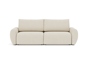 Norum sovesofa med Curve armlæn i 594 Corduroy Ivory, set forfra