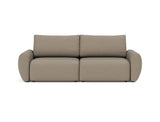 Norum sovesofa med Curve armlæn i 850 Mahoga Caramel, set forfra